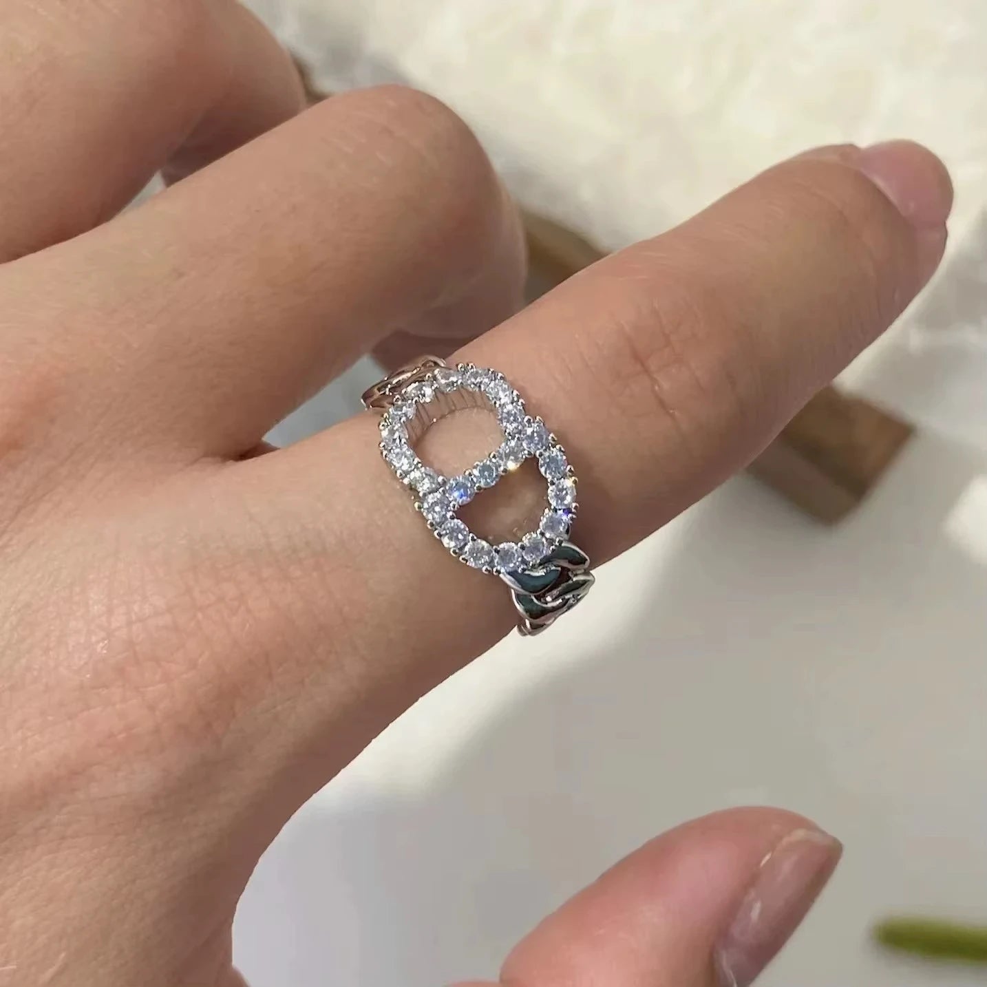 Veluna Eleganter Kristall Ring