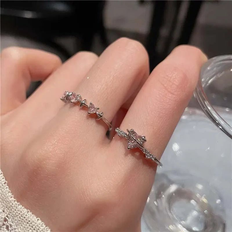 Veluna Stardust Ring – Zarter Kristallring für Damen