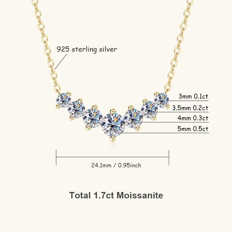 👉 Veluna Moissanite Elegance Halskette – Luxus Funkelnde Damenkette