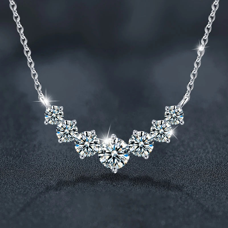 👉 Veluna Moissanite Elegance Halskette – Luxus Funkelnde Damenkette