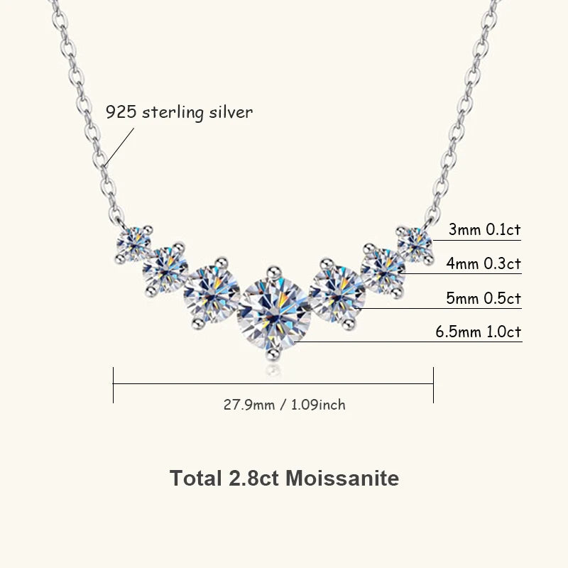 👉 Veluna Moissanite Elegance Halskette – Luxus Funkelnde Damenkette