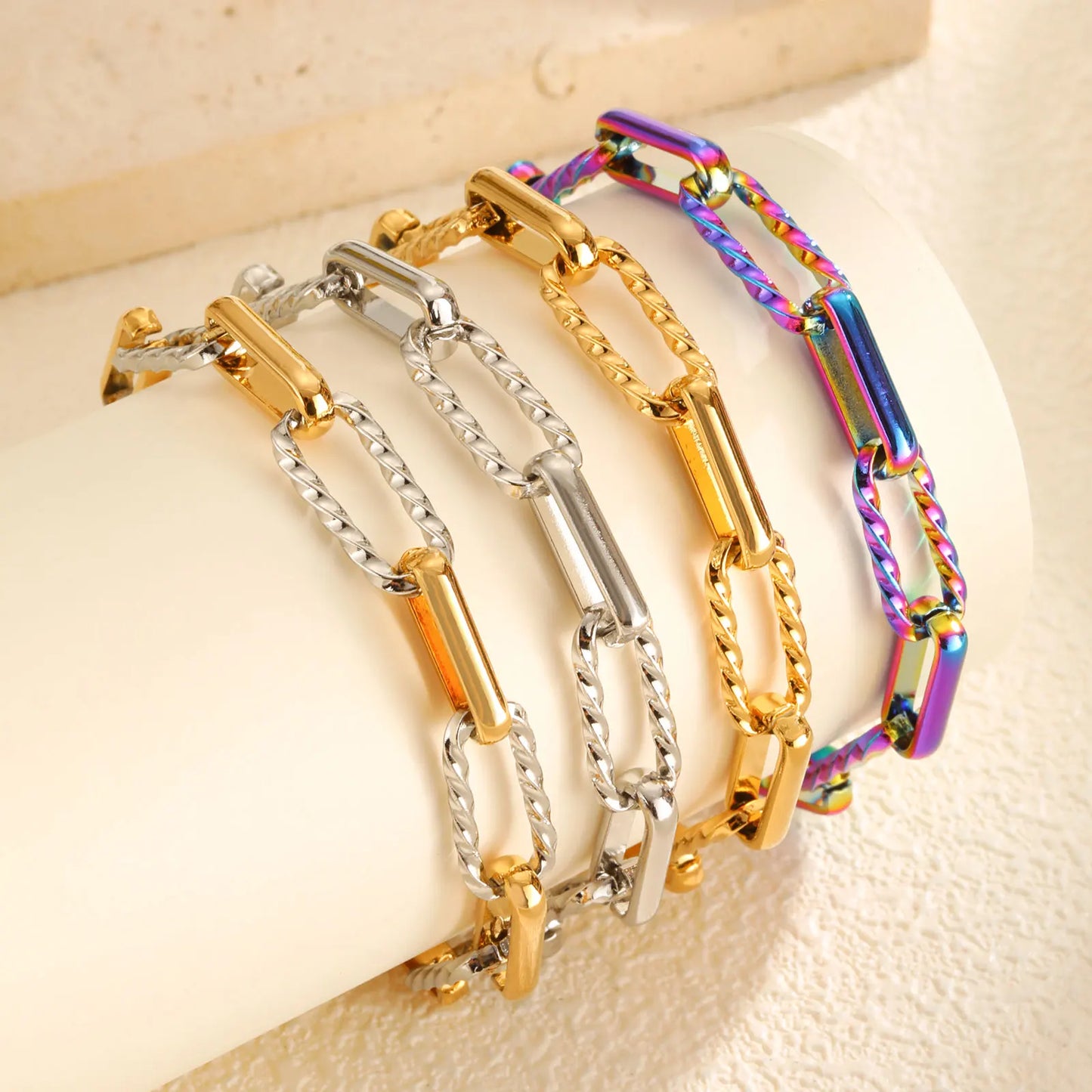 Veluna Gold & Silber Link Armband – Elegantes Damen Schmuckstück