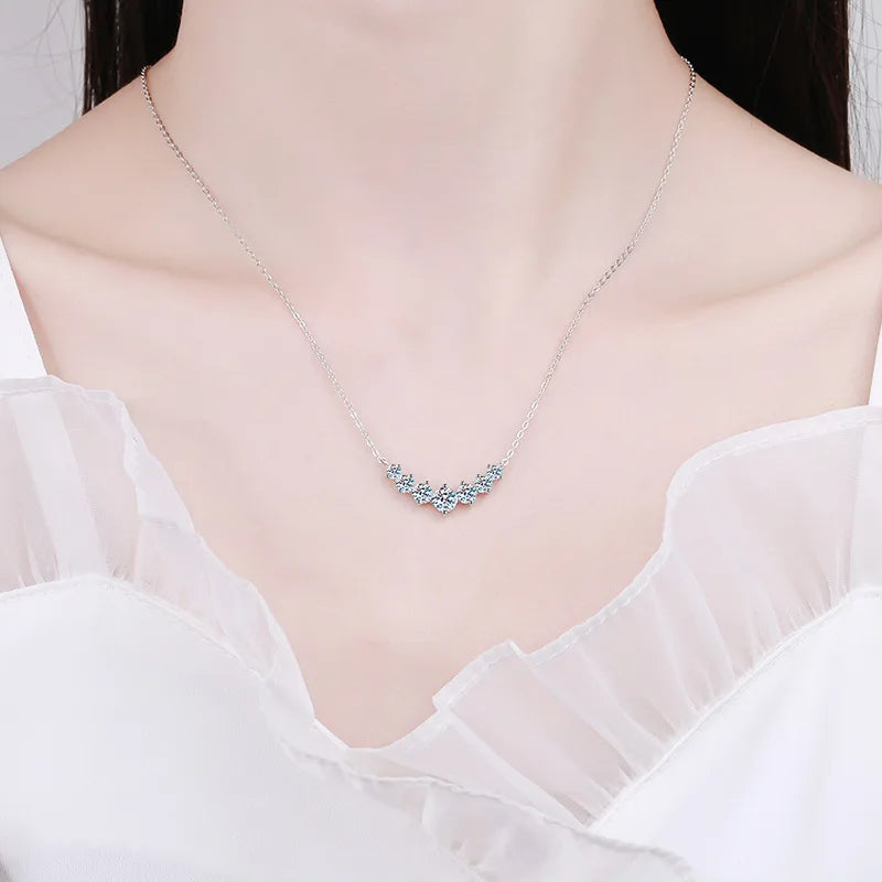 Veluna Moissanite Elegance Halskette – Funkelnde Luxus Damenkette