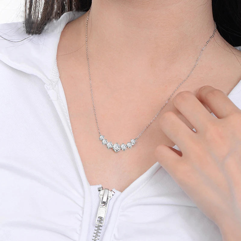 👉 Veluna Moissanite Elegance Halskette – Luxus Funkelnde Damenkette