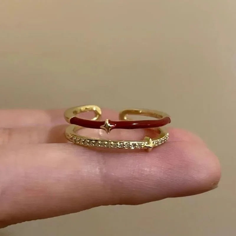 Veluna Stardust Ring – Zarter Kristallring für Damen