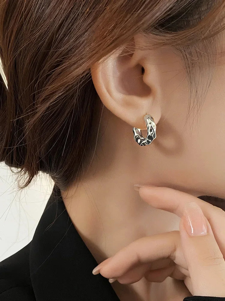 Veluna Sterling Silver Hoop Ohrringe – Elegante Damen Creolen