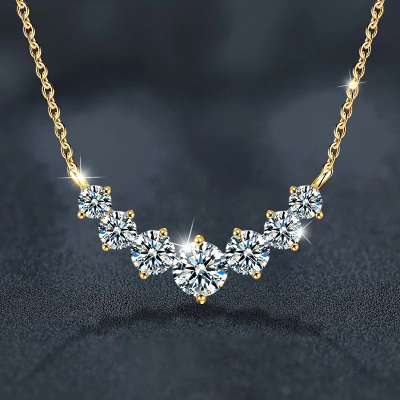 👉 Veluna Moissanite Elegance Halskette – Luxus Funkelnde Damenkette