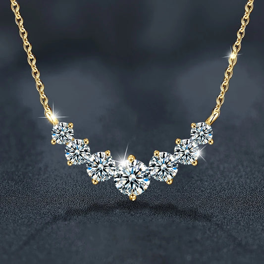 👉 Veluna Moissanite Elegance Halskette – Luxus Funkelnde Damenkette