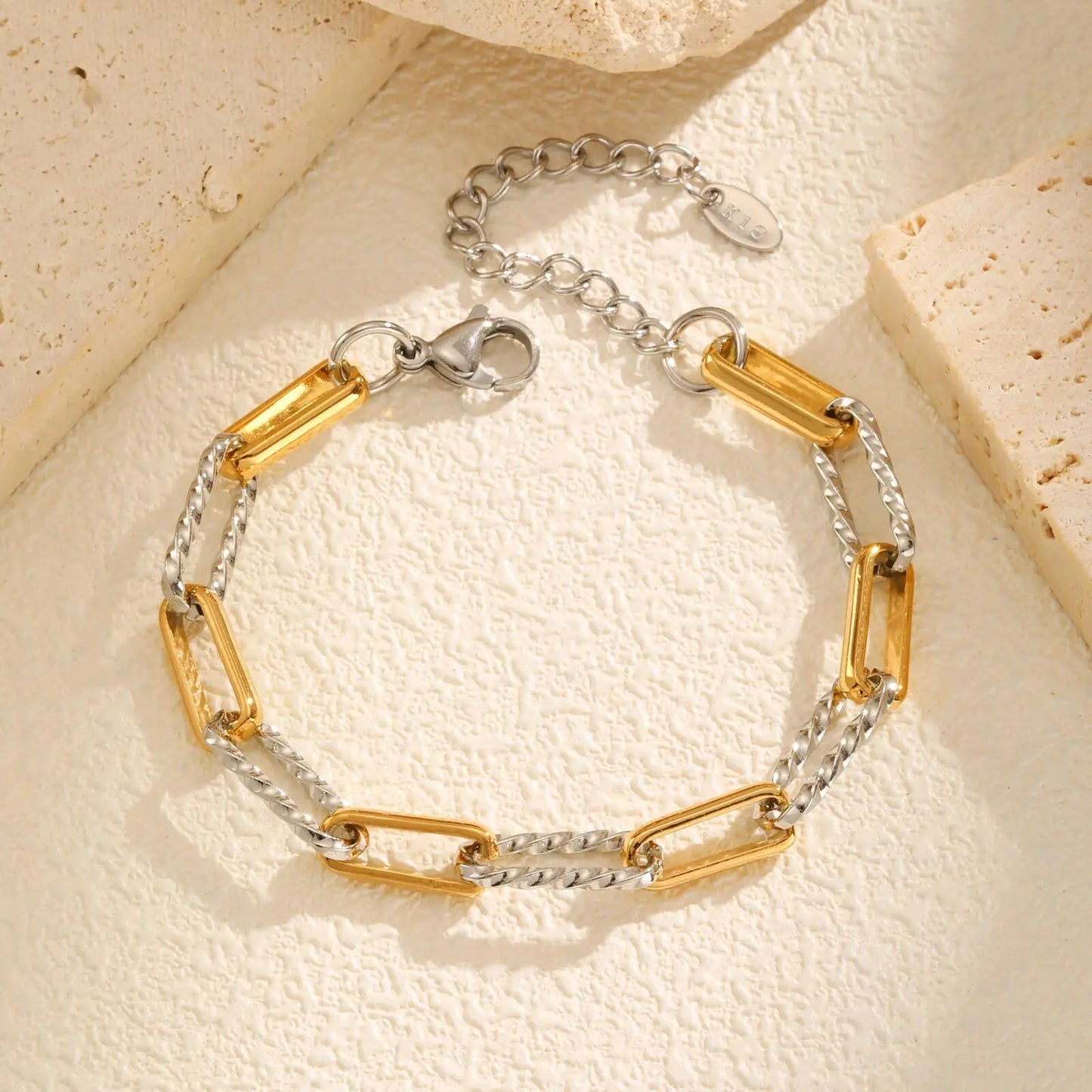 Veluna Gold & Silber Link Armband – Elegantes Damen Schmuckstück