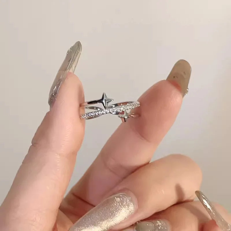 Veluna Stardust Ring – Zarter Kristallring für Damen