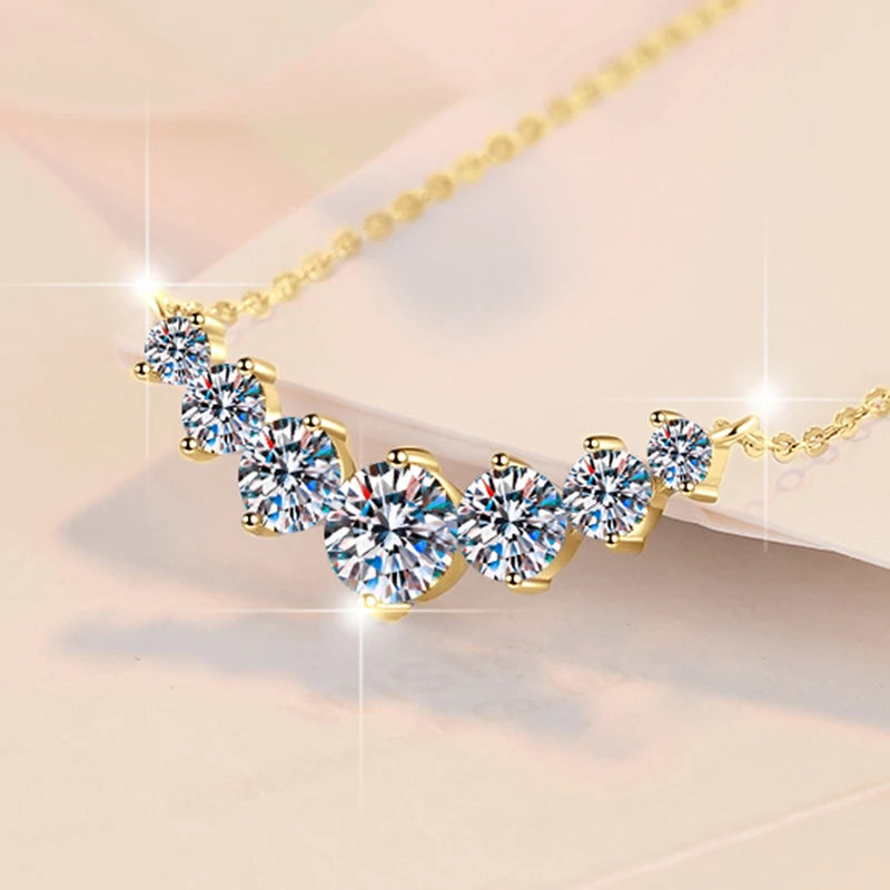 👉 Veluna Moissanite Elegance Halskette – Luxus Funkelnde Damenkette